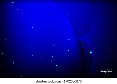 Abstract flowing line digital technology, smooth particle wave, big data techno design concept background wallpaper, vector eps

