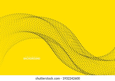 Abstract flowing line digital technology, smooth particle wave, big data techno design concept background wallpaper, vector eps
