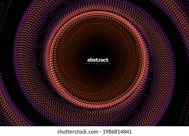 Abstract flowing line digital technology, smooth particle wave, big data techno design concept background wallpaper, vector eps
