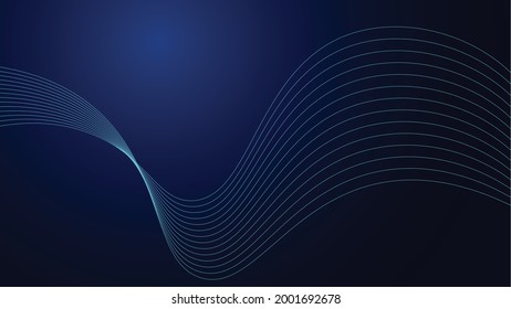 Resumen de redes de tecnología digital de línea de flujo, onda de partículas lisas, fondo de fondo de concepto de diseño tecnológico de grandes datos, líneas azul elegante, partícula. El vector filtra el archivo HD.
