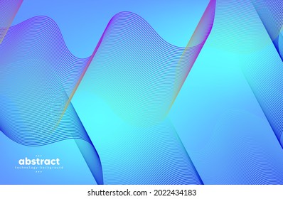 Abstract flowing line digital technology, smooth particle wave, big data techno design concept background wallpaper, vector eps
