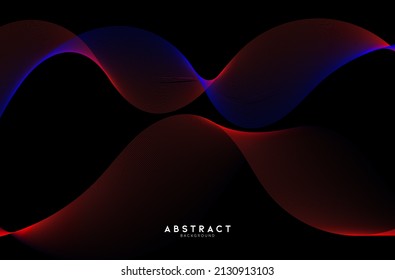 Abstract flowing line digital technology, smooth particle wave, big data techno design concept background wallpaper, vector eps
