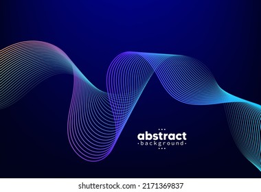 Abstract flowing line digital technology, smooth particle wave, big data techno design concept background wallpaper, vector eps
