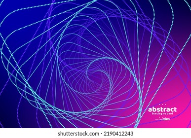 Abstract flowing line digital technology, smooth particle wave, big data techno design concept background wallpaper, vector eps
