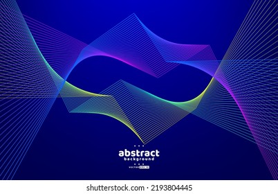 Abstract flowing line digital technology, smooth particle wave, big data techno design concept background wallpaper, vector eps
