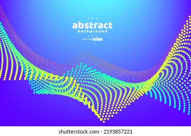 Abstract flowing line digital technology, smooth particle wave, big data techno design concept background wallpaper, vector eps
