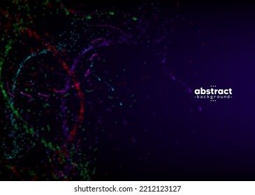 Abstract flowing line digital technology, smooth particle wave, big data techno design concept background wallpaper, vector eps 