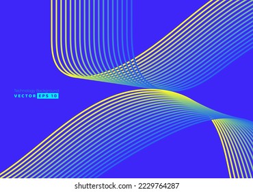 Abstract flowing line digital technology, smooth particle wave, big data techno design concept background wallpaper, vector eps
