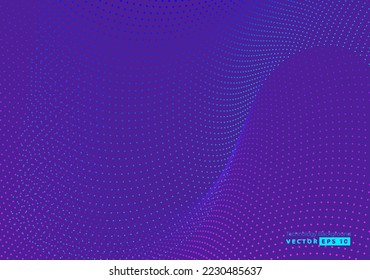Abstract flowing line digital technology, smooth particle wave, big data techno design concept background wallpaper, vector eps
