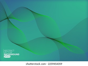 Abstrakte fließende digitale Technologie, glatte Teilchenwelle, große Datentechnologie-Design-Konzept-Hintergrund Hintergrundbild, Landing Website Template.  Vektorpfäge 