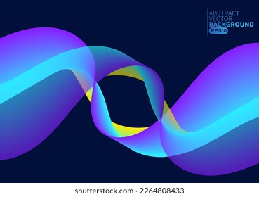 Abstract flowing line digital technology, smooth particle wave, big data techno design concept background wallpaper, vector eps 