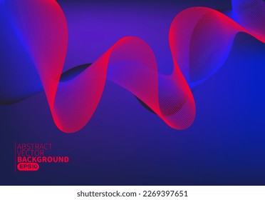 Abstract flowing line digital technology, smooth particle wave, big data techno design concept background wallpaper, vector eps 