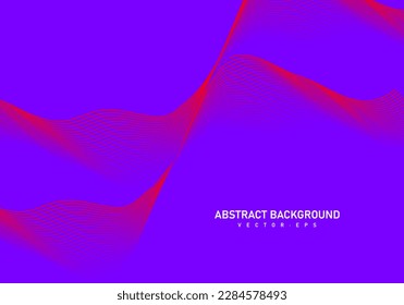 Abstrakte Fließbandtechnik, glatte Teilchenwelle, Hintergrund des Technologiekonzepts für große Datenmengen, Vektorgrafiken 