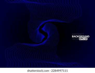 Abstract flowing line digital technology, smooth particle wave, big data techno design concept background wallpaper, landing website template. vector eps 