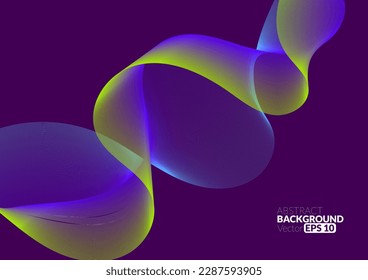 Abstract flowing line digital technology, smooth particle wave, big data techno design concept background wallpaper, website landing page template, vector eps
