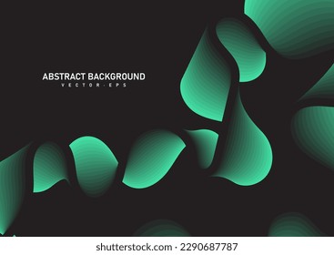Abstract flowing line digital technology, smooth particle wave, big data techno design concept background wallpaper, website landing page template, vector eps 