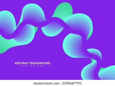Abstract flowing line digital technology, smooth particle wave, big data techno design concept background wallpaper, website landing page template, vector eps 