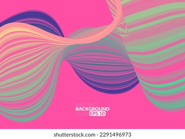 Abstract flowing line digital technology, smooth particle wave, big data techno design concept background wallpaper, website landing page template, vector eps 