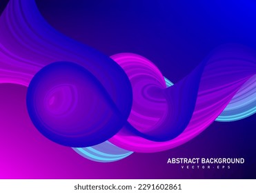 Abstract flowing line digital technology, smooth particle wave, big data techno design concept background wallpaper, website landing page template, vector eps 