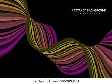 Abstract flowing line digital technology, smooth particle wave, big data techno design concept background wallpaper, website landing page template, vector eps 