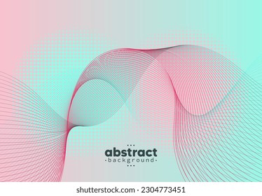 Abstract flowing line digital technology, smooth particle wave, big data techno design concept background wallpaper, vector eps 