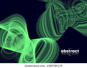 Abstract flowing line digital technology, smooth particle wave, big data techno design concept background wallpaper, vector eps 