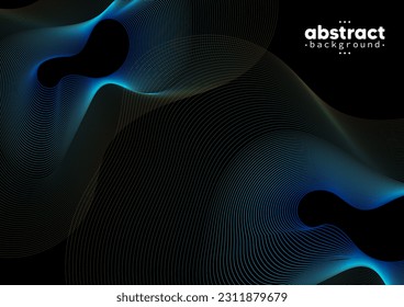 Abstract flowing line digital technology, smooth particle wave, big data techno design concept background wallpaper, Website Landing Page Templates. vector eps 