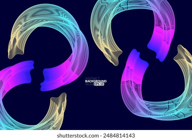 tecnología digital de línea Abstractas que fluye, onda de partícula suave, Fondo de pantalla de fondo del concepto del diseño de big data techno, eps del Vector