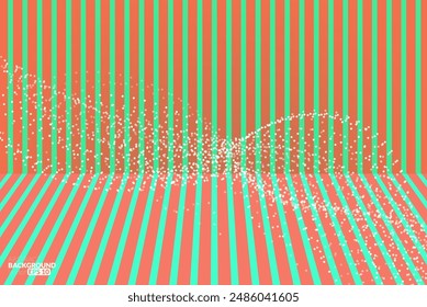 Abstract flowing line digital technology, smooth particle wave, big data techno design concept background wallpaper, vector eps
