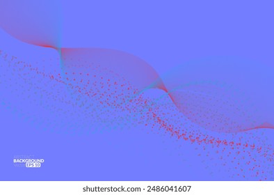 tecnología digital de línea Abstractas que fluye, onda de partícula suave, Fondo de pantalla de fondo del concepto del diseño de big data techno, eps del Vector
