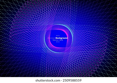 Abstract flowing line digital technology, smooth particle wave, big data techno design concept background wallpaper, vector eps
