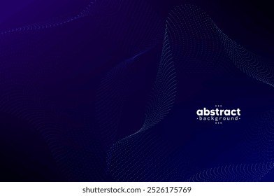 Tecnología digital de línea de flujo Abstractas, onda de partículas lisas, Fondo de pantalla de fondo de concepto de diseño techno de big data, Vector eps 