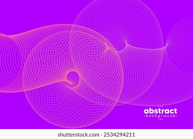 Tecnología digital de línea de flujo Abstractas, onda de partículas lisas, Fondo de pantalla de fondo de concepto de diseño techno de big data, Vector eps 