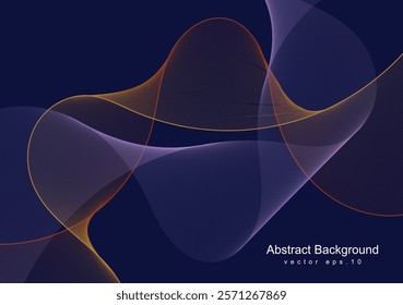 Abstract flowing line digital technology, smooth particle wave, big data techno design concept background wallpaper, vector eps 10