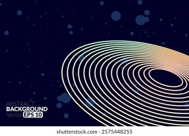 Abstract flowing line digital technology, smooth particle wave, big data techno design concept background wallpaper, vector eps