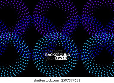 Abstract flowing line digital technology, smooth particle wave, big data techno design concept background wallpaper, vector eps