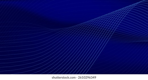 Abstract flowing line digital technology, smooth particle wave style, big data techno design concept background wallpaper, vector eps