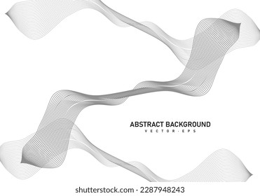 Abstract flowing line digital, wavy stripes, Wave line art, Curved design, Smooth particle wave, big data techno design concept background wallpaper, Website landing Template, Vector Eps