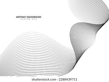 Abstract flowing line digital, wavy stripes, Wave line art, Curved design, Smooth particle wave, big data techno design concept background wallpaper, Website landing Template, Vector Eps