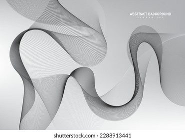 Abstract flowing line digital, wavy stripes, Wave line art, Curved design, Smooth particle wave, big data techno design concept background wallpaper, Website landing Template, Vector Eps