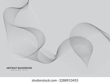 Abstrakte, digitale, gewellte Streifen, Wave Line Art, Kurvlieses Design, glatte Partikelwelle, Hintergrund des Technologiekonzepts für große Datenmengen, Website-Landing-Template, Vektorgrafiken