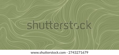 Abstract flowing line vector background with sage green background with subtle flowing lines. Luxury elegant design for poster, invitation, card, branding, wallpaper.