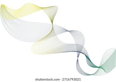 Abstract flowing line wave background with smooth gradient colors. Dynamic curved lines create a sense of motion, harmony, and elegance. Suitable for modern design, technology themes, corporate branding, creative presentations, digital backgrounds, and minimalist visual concepts.