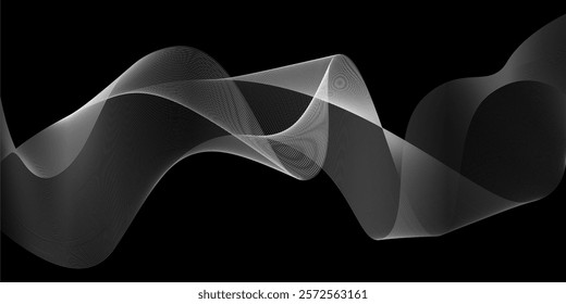 Abstract flowing lines background, Moving lines design element and dynamic shapes, Vector illustration