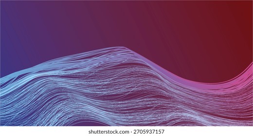 Abstract Flowing Lines with Gradient Color, Modern Artistic Desi