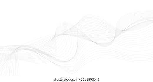 Abstractas líneas fluidas en gris, estilo minimalista