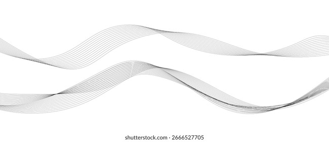 Abstract flowing lines in grayscale