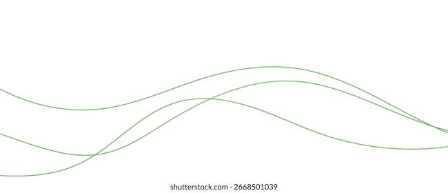 Abstract flowing lines on a white backdrop