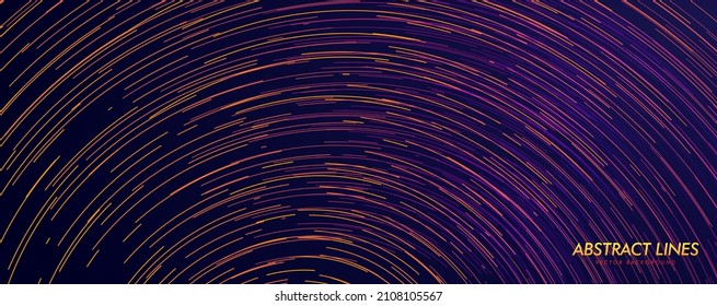 Resumen de las líneas de flujo. Las Líneas De Velocidad Iluminan Gráficos. Diseño de fondo lineal futurista. Tecnología, Big Data, Plantilla Temática Científica.