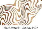 Abstract flowing lines in warm earthy tones of brown and gold, creating a hypnotic, wavy, and organic pattern with a sense of movement.